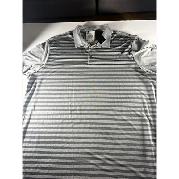 Adidas Ultimate365 3-Color Stripe Golf Polo Men's 3XL Gray NWT $65 FS5198