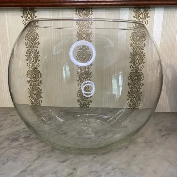 Large Round Glass Fish Bowl Aquarium or Terrarium - 11