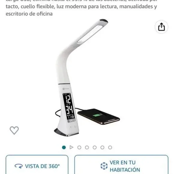 sanitizing lamp Sanitizer LED Desk Lamp with Clock and USB Charging