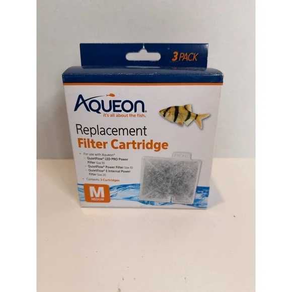 Aqueon‎ Replacement Filter Cartridge Medium M 3 Pack QuietFlow Aquarium Filter