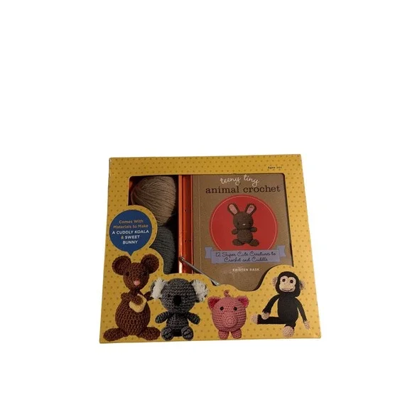 Teeny Tiny Animal Crochet Kit Kristen Rask Amigurumi DIY Craft Set Multi OS‎