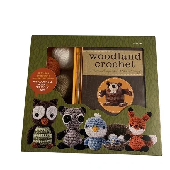 Woodland‎ Crochet Kit Amigurumi Forest Animals Kristen Rask DIY Craft Set NEW OS