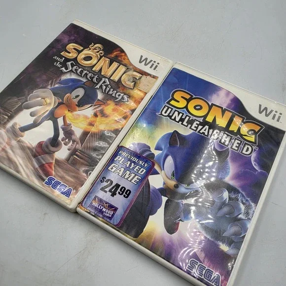 Nintendo Wii Sonic Unleashed Sonic & Sonic Secret Rings Complete W Manual 2 Game