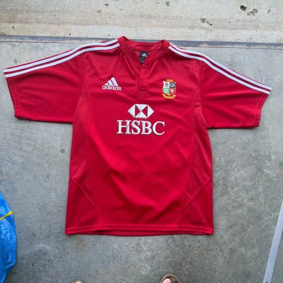 Adidas British & Irish Lions 2009 South Africa Tour Rugby Jersey Red Mens L