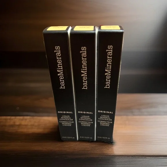 bareMinerals Original Liquid Mineral Concealer FAIR 1N New In Box‎ LOT OF THREE
