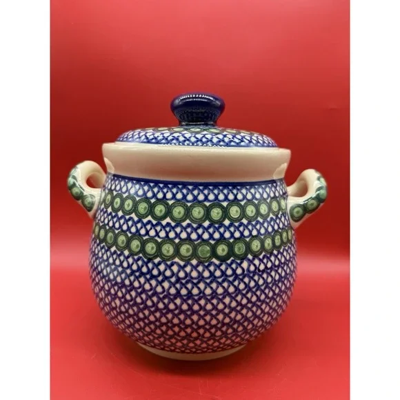 Polish Pottery Container 9.5