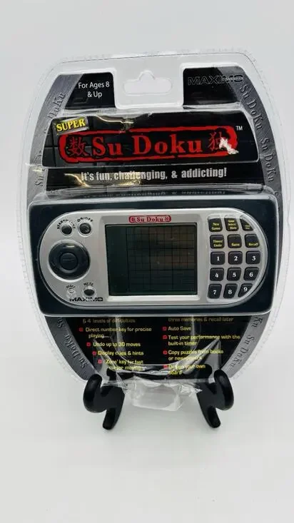 New Maximo Super Sudoku Handheld Electronic Puzzle Game - 16,000+ Puzzles Sealed