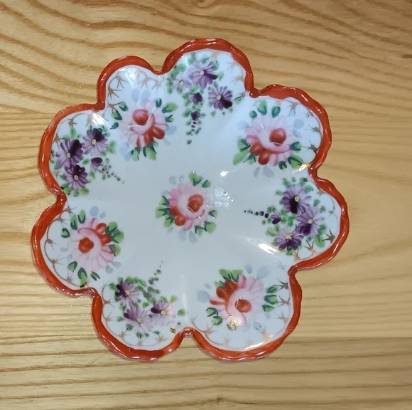 Nippon Vintage Trinket Dish Handpainted