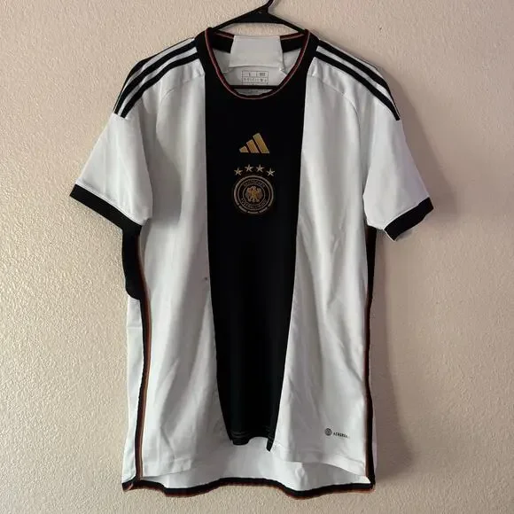 Adidas Germany 2022 World Cup Home Soccer Jersey - Men's Size Large Slim Fit