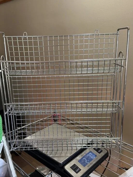 3-Tier Sturdy Metal Spice Rack - Freestanding or Wall Mounted - Silver