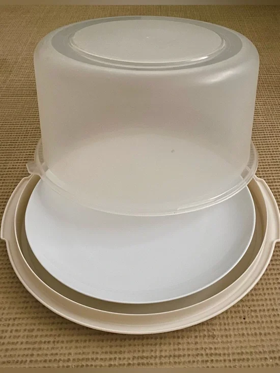 Rubbermaid Servin' Saver Round Cake Carrier & Pier 1 Cake Plate. What A Combo.
