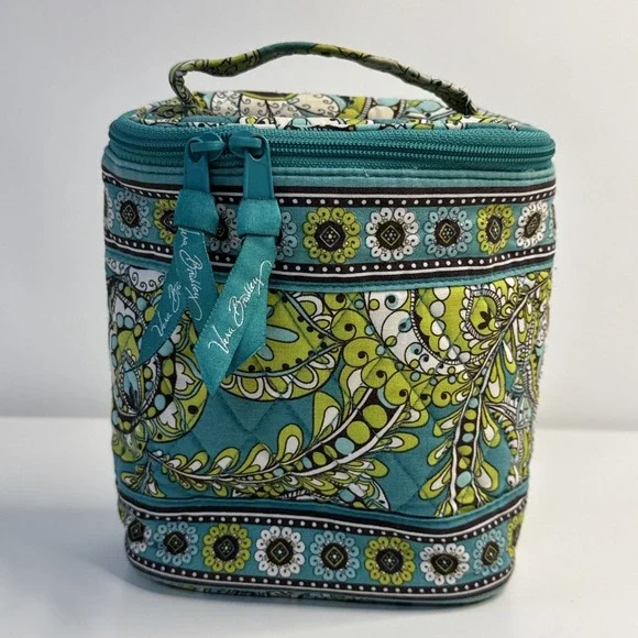 Vera Bradley Quilted Fabric Cool Keeper Lunch Carrier Rare Peacock Pattern