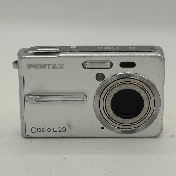 Pentax Optio L20 Silver Digital Camera 7.0MP 3x Optical Zoom Compact Tested