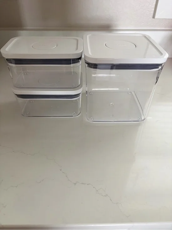 OXO Pop 2.8qt 0.6qt 3 pc Airtight Food Storage Container Silicone Lid Dishwasher