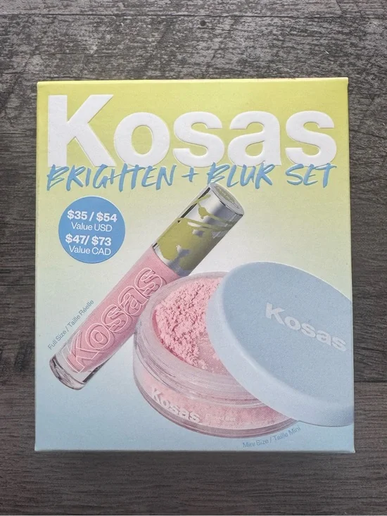 Kosas Brighten + Blur Set – Revealer Extra Bright + Cloud Set Powder (NIB)