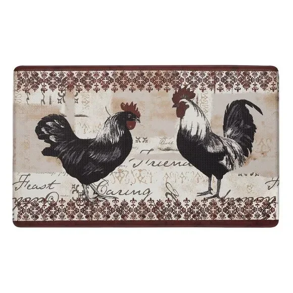 PowerSellerUSA Printed Anti Fatigue Mat, Non Slip Printed Textured Comfort