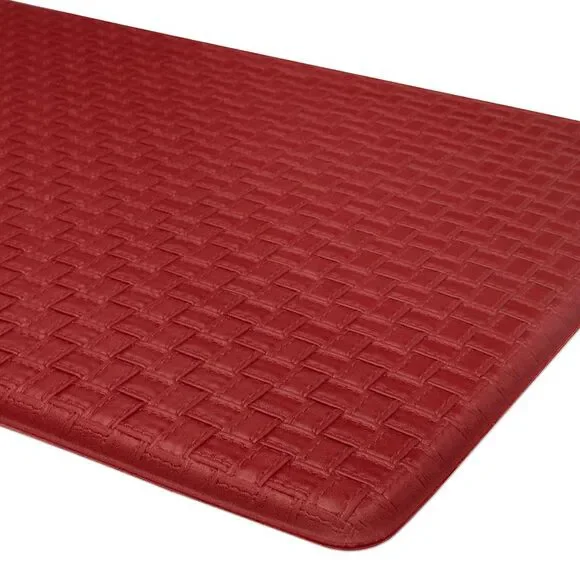 Embossed Kitchen Mats Cushioned Anti Fatigue, Non-Slip Leather-Like Kitchen