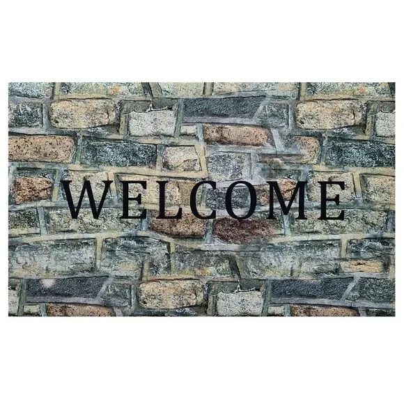 PowerSellerUSA Decorative Outdoor/Indoor Entrance Door Mat Rug, 2' x 3'