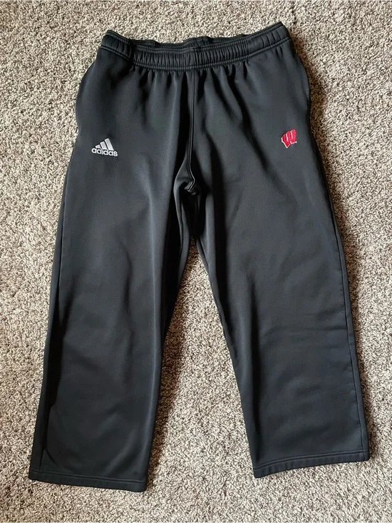 Adidas Climawarm Wisconsin Badger Polyester Jogger Pants