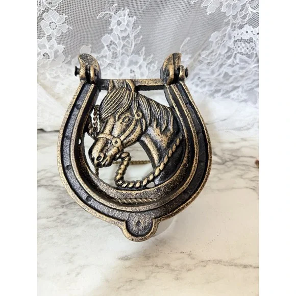HORSESHOE CAST IRON DOOR KNOCKER - 6