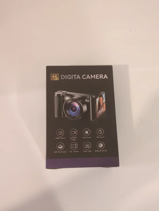 4K Digital Camera – Black Kids Toy Camera
