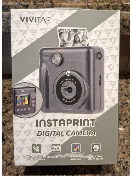 NEW Vivitar Instaprint Gray Digital Camera