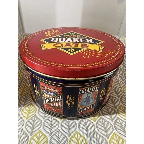 Vintage Quaker Oats Limited Edition‎ Advertising Tin 1983 Original Collectible