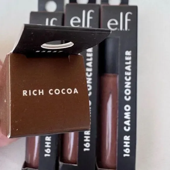 Lot of 4) e.l.f. 16HR Camo Concealer Matte Rich Cocoa 0.2 Fl Oz NWT