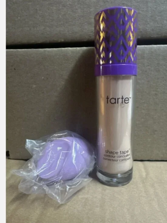 tarte Super-Size Shape Tape Concealer with Sponge 0.67-fl oz- 12N Fair Beige-NEW