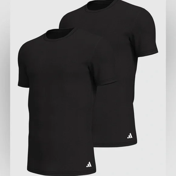 ADIDAS men’s 2 Pack Active Flex Cotton Crew Neck T-Shirt