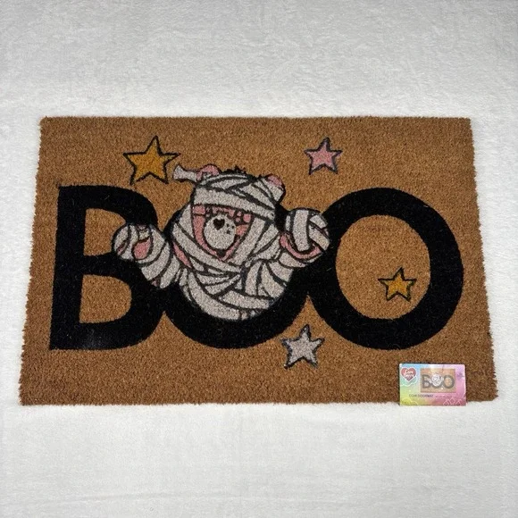 Care Bears Halloween BOO mummy Pumpkin Outdoor Coir Door Mat 18 X 28