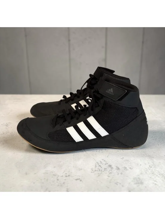 Adidas HVC 2 Wrestling Boxing Shoes Black White Men's Size 10