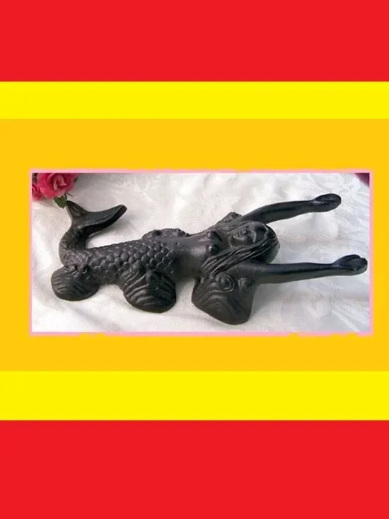 Black Cast Iron Mermaid Indoor Door Stop 2