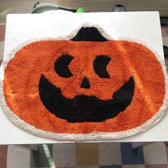 🥧 Halloween Pumpkin Jack-O'-Lantern Door Mat
