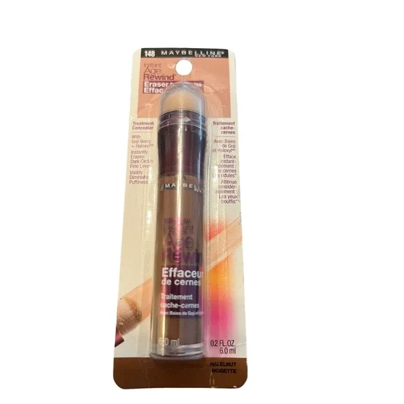 Maybelline Instant Age Rewind Eraser Concealer 148‎ Hazelnut 0.2oz New Sealed