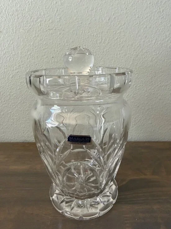 Waterford Marquis Crystal Canterbury Biscuit Barrel Cookie Jar With Lid Great Co