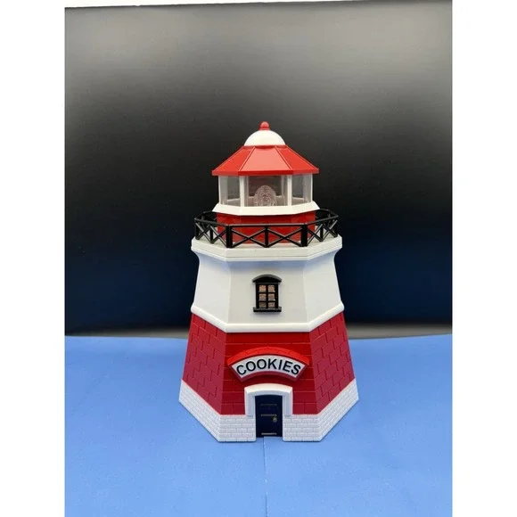 Lighthouse Cookie Jar Vintage 1999 Fundamental Too Fog Horn Sound & Light Works!