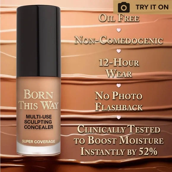 Born This Way Super Coverage Multi-Use Sculpting Concealer. NET WT. 0.11 OZ. / 3