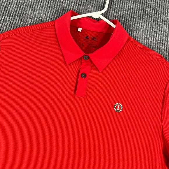 Adidas‎ Polo Shirt Mens Large Red Short Sleeve Golf Casual Outdoor Lightweight