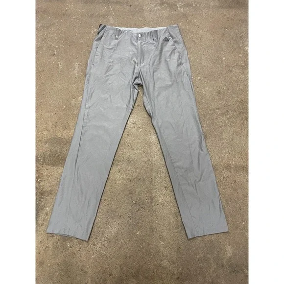 Adidas Pants‎ Mens 30x30 Gray Golf Chino Stretch 3-Stripes Logo Performance Tech