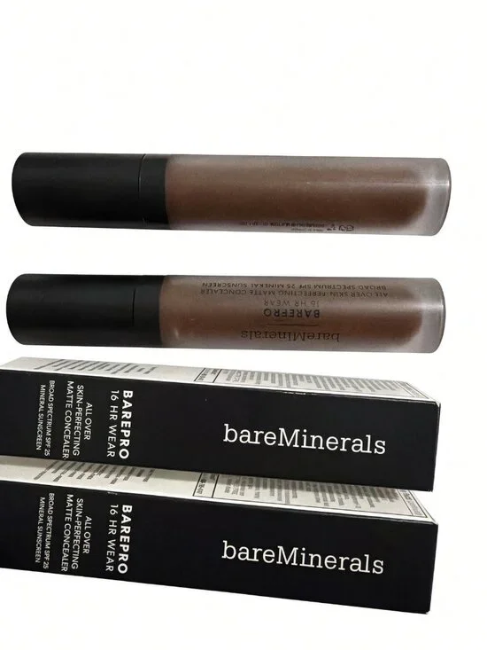 LOT of 2 bareMinerals BAREPRO 16HR Concealer Deep 600 Cool