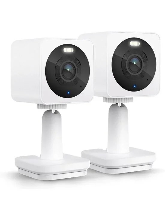 Indoor/Outdoor Security Cameras 2-Pack with Color Night Vision - Smart Home