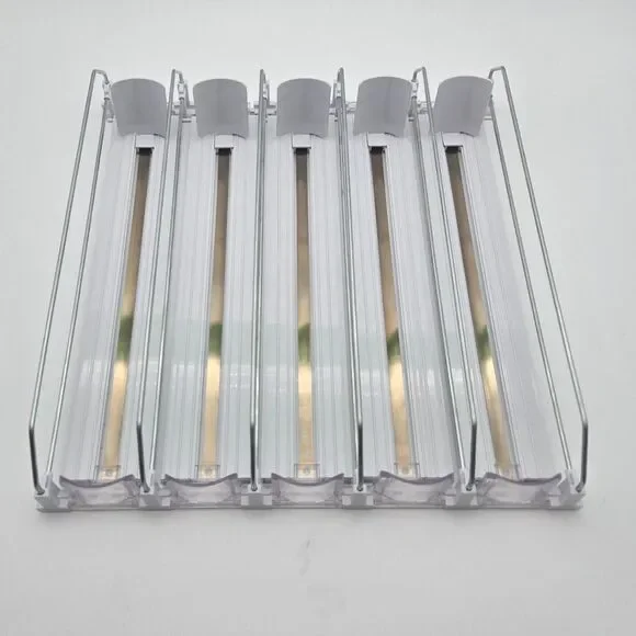 5-Row Spring Loaded Soda Can Dispenser / Refrigerator Beverage Organizer - As-Is