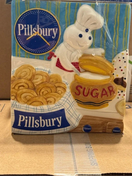 The Pillsbury doughboy ceramic cookie jar canister SUGAR
