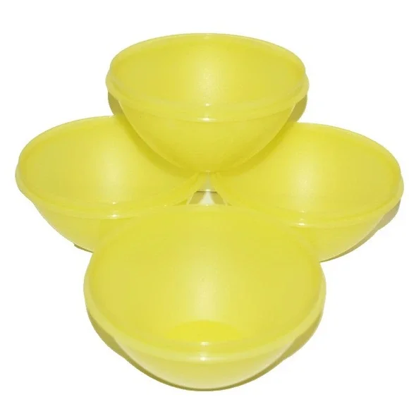 Yellow Tupperware Container Bowl 233 4pc set NO lids‎
