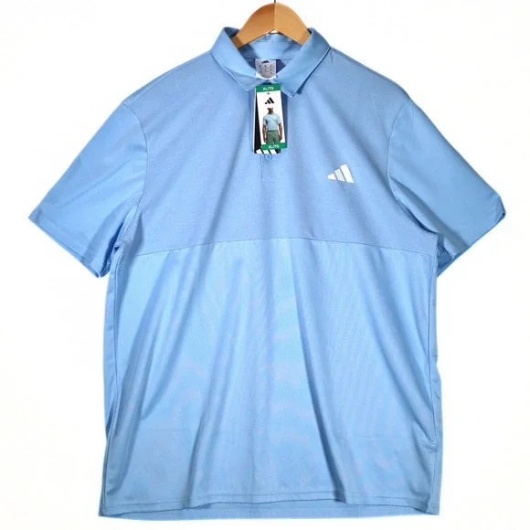 Adidas Mens XL Blue Polo Shirt NWT Golf Active Performance Casual Top