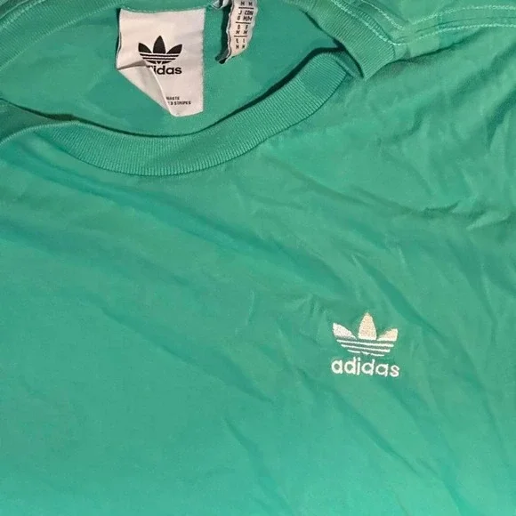 Adidas Originals Trefoil T-Shirt Mens Medium Teal Green Short Sleeve Cotton Tee