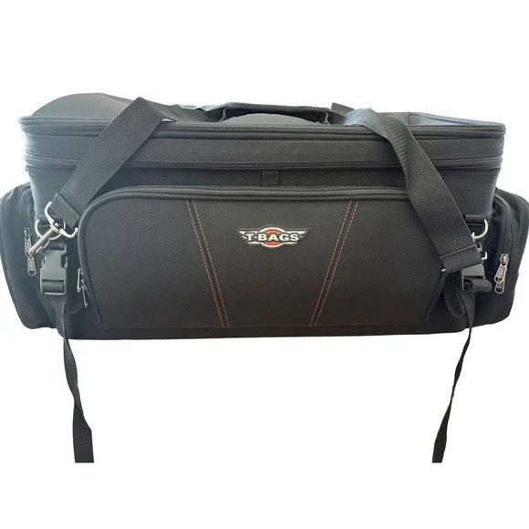 T-Bags Dekker II Tour-Pak Bag Black Motorcycle Luggage‎ TB1600DT Reflective Trim