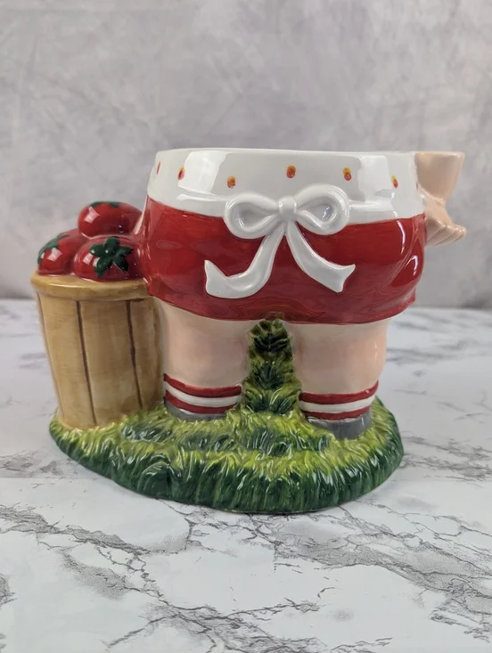 Vintage 2004 Campbell’s Kid Cookie Jar BASE ONLY No Lid Tomato Baskets