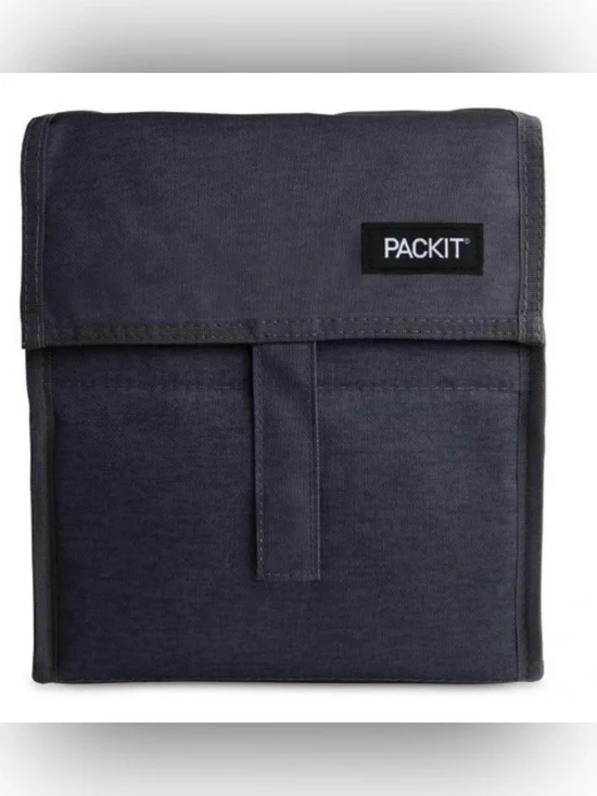 PackIt Black Freezable Lunch/Snack/Drink Cooler Bag